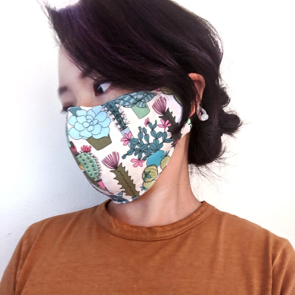 High Quality Face Masks in Cactus Print